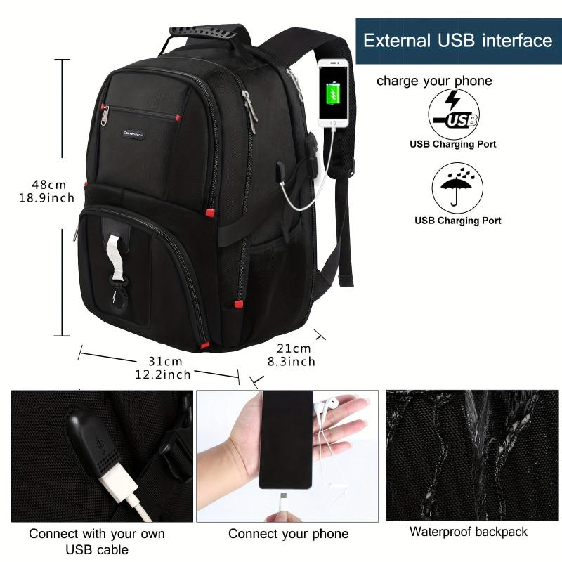 Waterproof Laptop Backpack with USB Charging