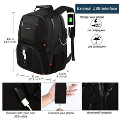 Waterproof Laptop Backpack with USB Charging