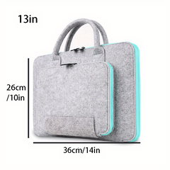 Double Layer Felt Laptop Bag Lightweight Business Briefcase