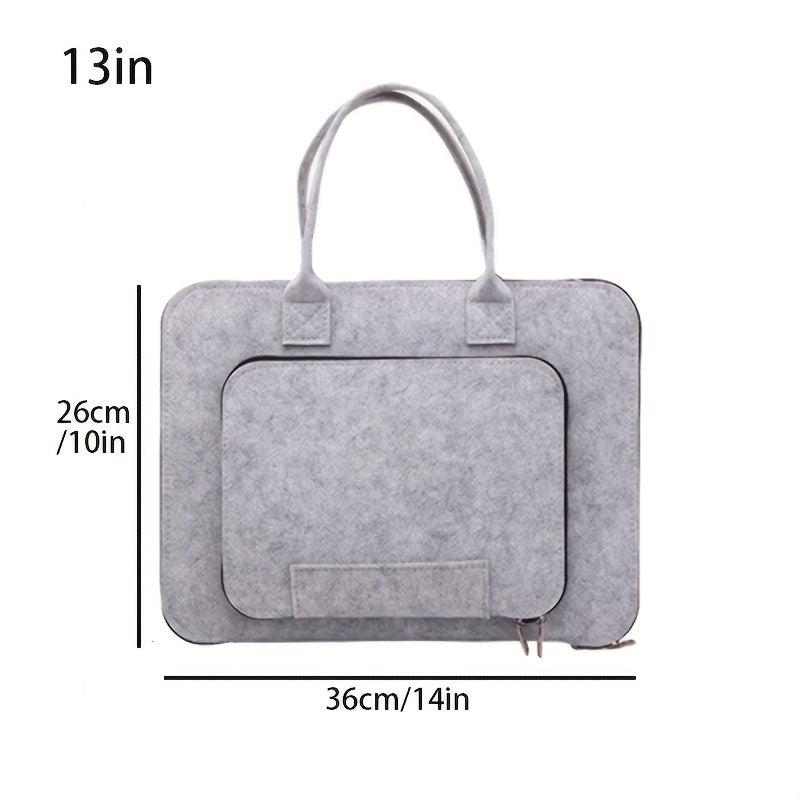 Double Layer Felt Laptop Bag Lightweight Business Briefcase