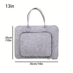 Double Layer Felt Laptop Bag Lightweight Business Briefcase