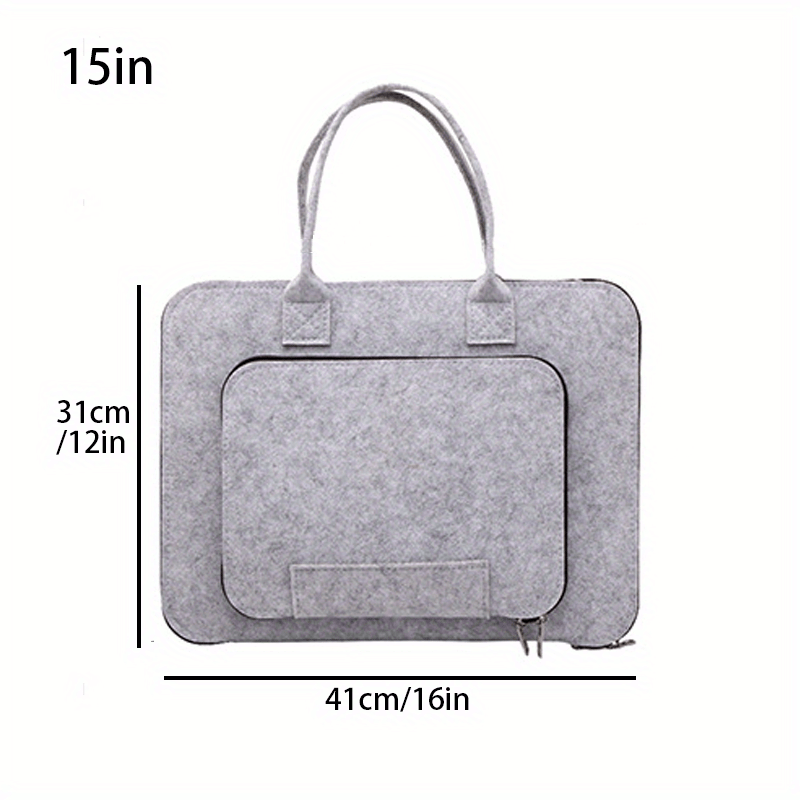 Double Layer Felt Laptop Bag Lightweight Business Briefcase