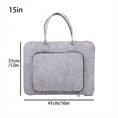 Double Layer Felt Laptop Bag Lightweight Business Briefcase