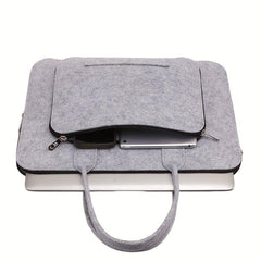 Double Layer Felt Laptop Bag Lightweight Business Briefcase