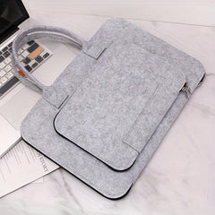 Double Layer Felt Laptop Bag Lightweight Business Briefcase
