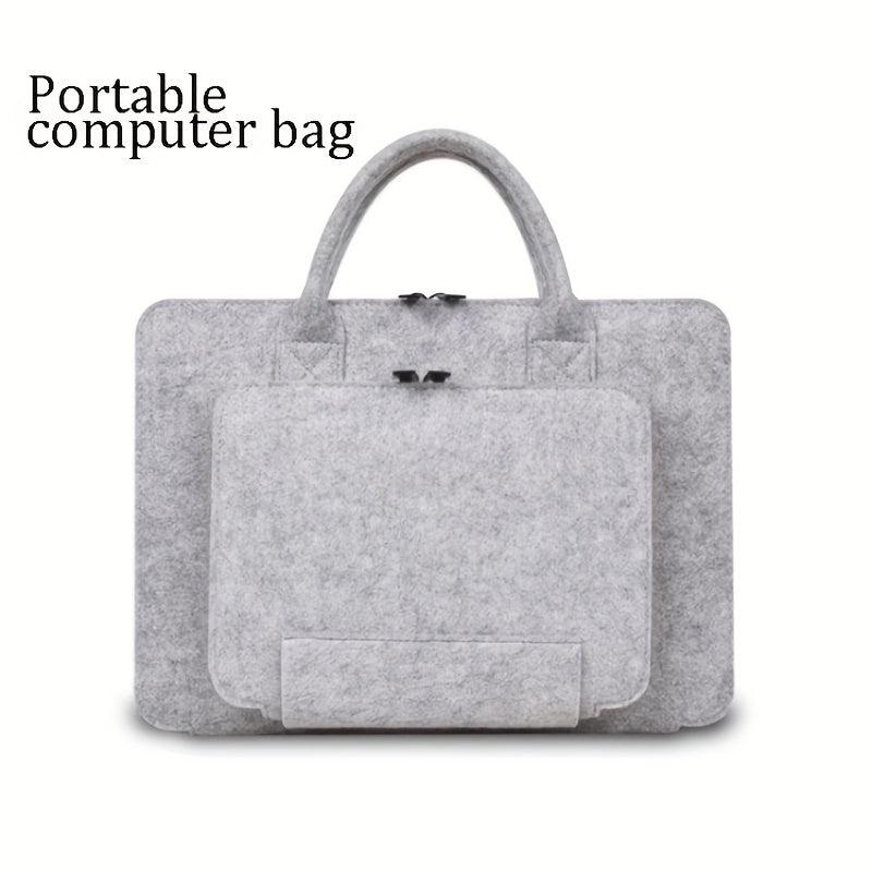 Double Layer Felt Laptop Bag Lightweight Business Briefcase