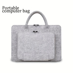 Double Layer Felt Laptop Bag Lightweight Business Briefcase