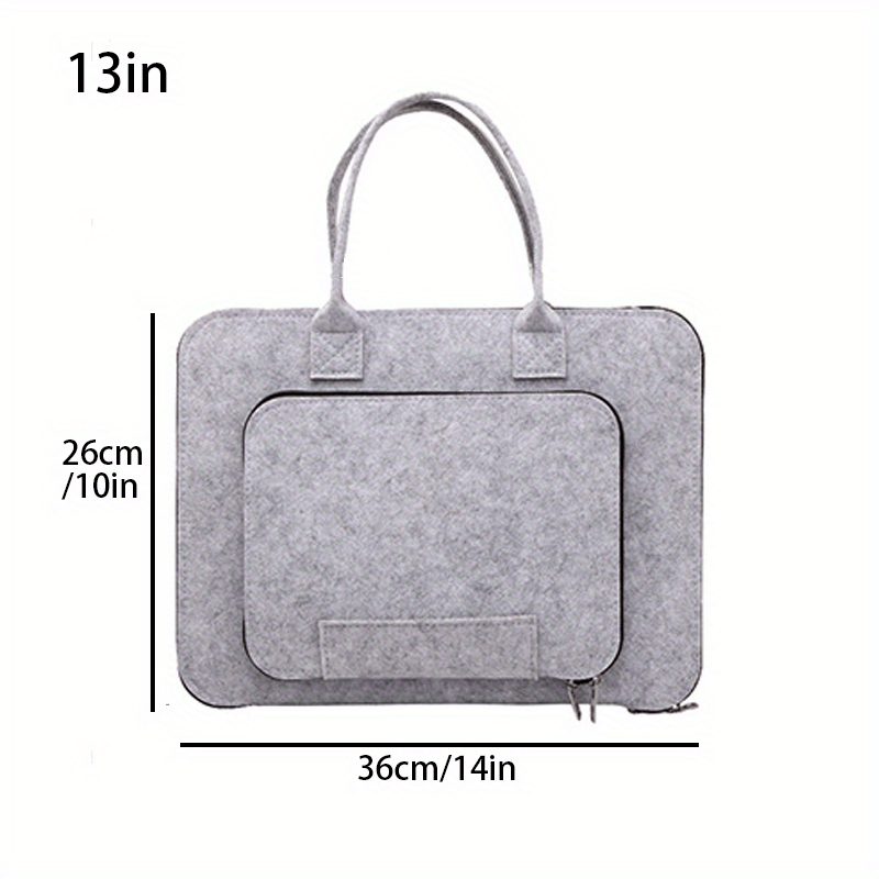 Double Layer Felt Laptop Bag Lightweight Business Briefcase