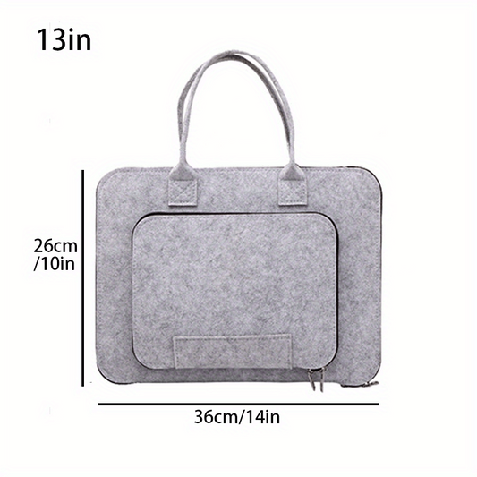 Double Layer Felt Laptop Bag Lightweight Business Briefcase