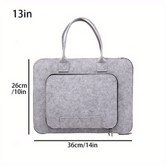 Double Layer Felt Laptop Bag Lightweight Business Briefcase