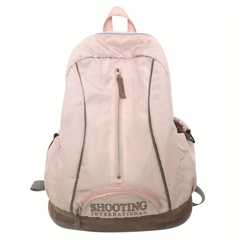 Nylon Vintage Backpack Soft Surface Large Capacity School Commuter Bag