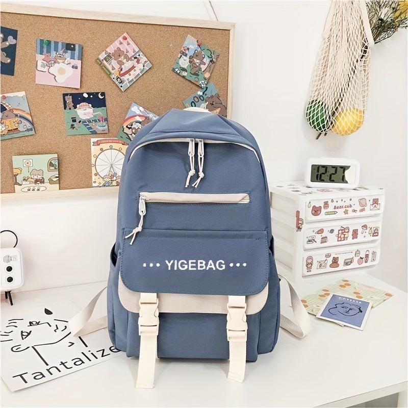 Waterproof Women Backpack Solid School Bag Anti Theft Laptop