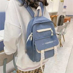 Waterproof Women Backpack Solid School Bag Anti Theft Laptop