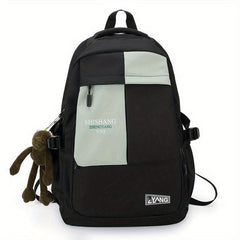 Contrast Backpack Large Capacity SchoolBag For Students