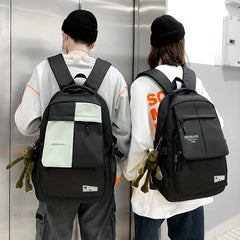 Contrast Backpack Large Capacity SchoolBag For Students