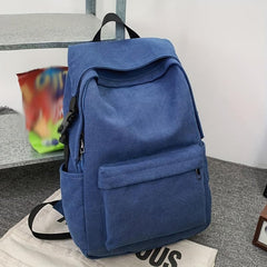 Retro Solid Canvas Sports Backpack