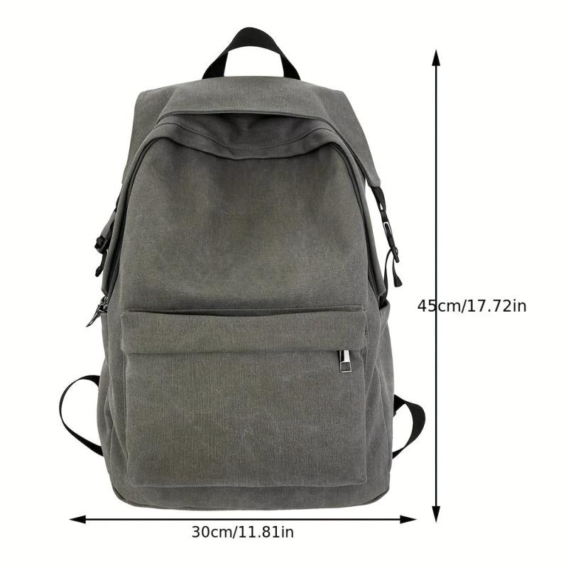 Retro Solid Canvas Sports Backpack
