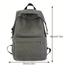 Retro Solid Canvas Sports Backpack