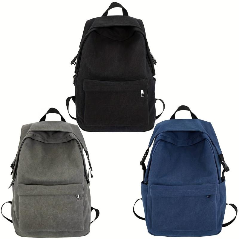 Retro Solid Canvas Sports Backpack