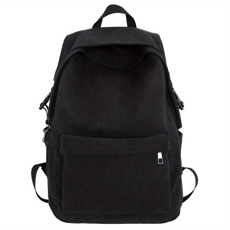 Retro Solid Canvas Sports Backpack