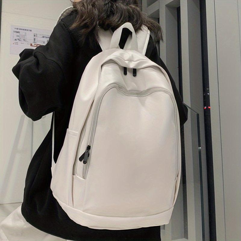 Large Capacity PU Leather Backpack for School and Computer