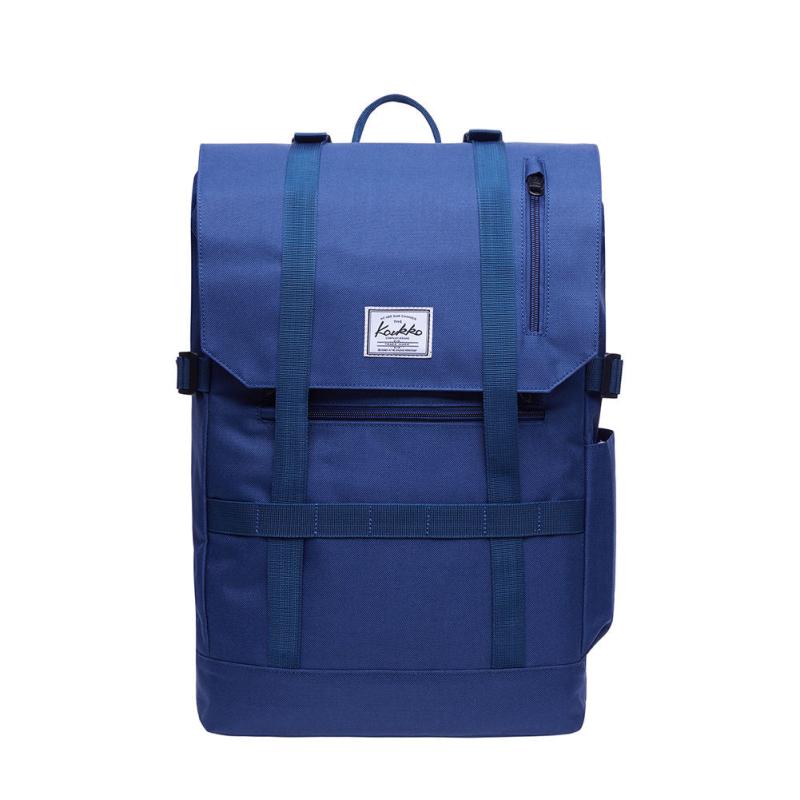 KAUKKO Roll Top Backpack Expandable Capacity Casual Daypack School Backpack