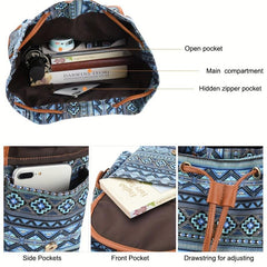 Canvas Backpack Casual Shoulders Bag Travel Daypack Fashionable School Bag
