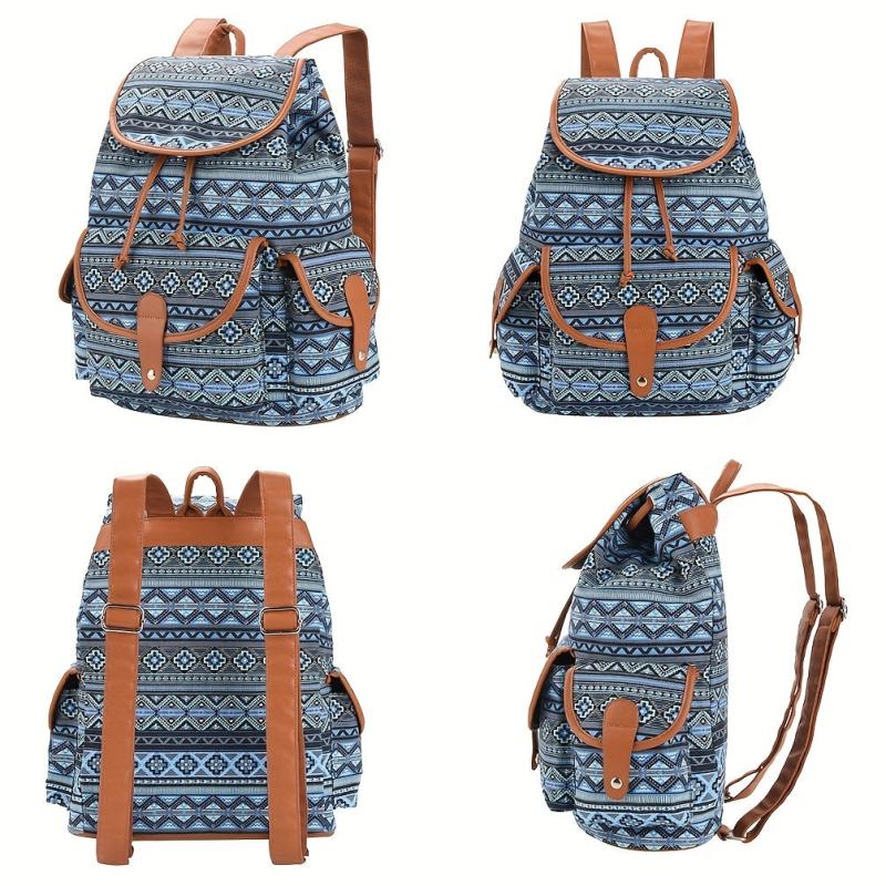 Canvas Backpack Casual Shoulders Bag Travel Daypack Fashionable School Bag