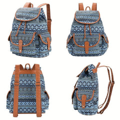 Canvas Backpack Casual Shoulders Bag Travel Daypack Fashionable School Bag