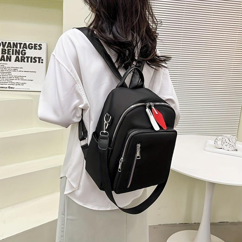 Solid Backpack Casual Minimalist Travel Bag