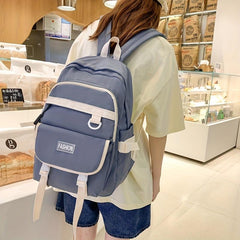 Waterproof High School Students Backpack Boys Girls