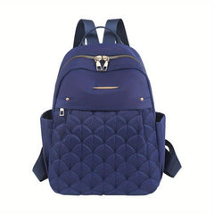 Large Capacity Quilted Nylon Backpack for Travel