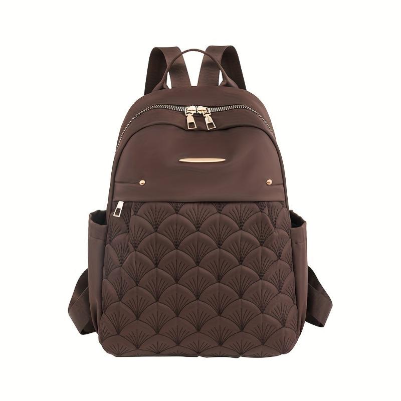 Large Capacity Quilted Nylon Backpack for Travel