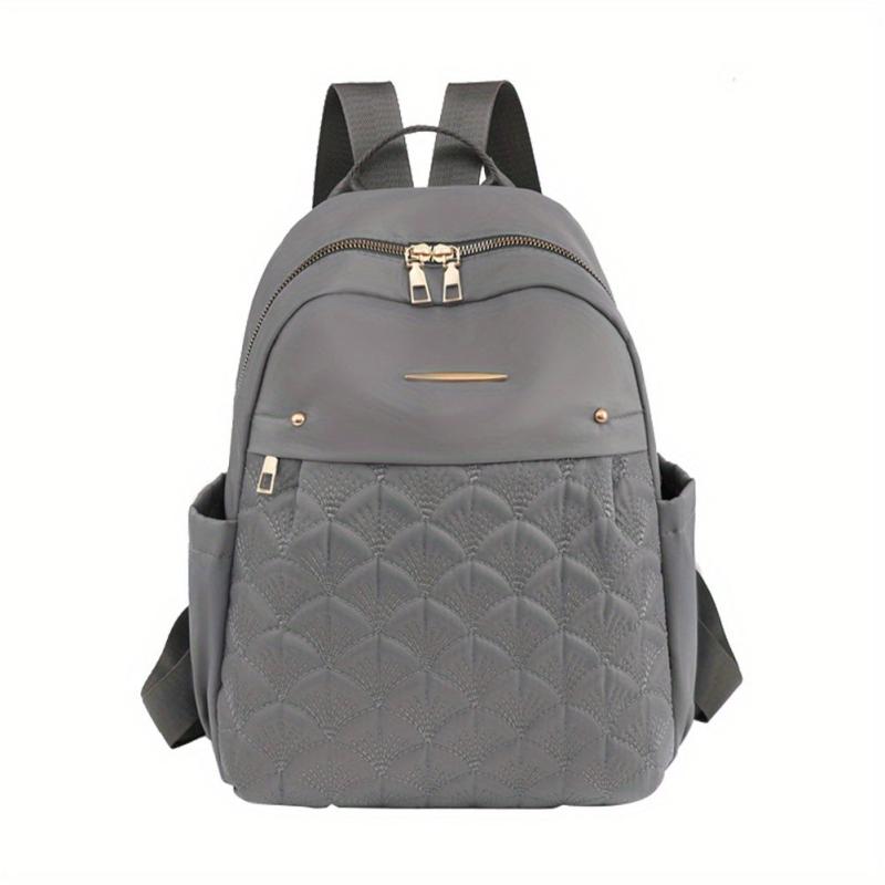 Large Capacity Quilted Nylon Backpack for Travel