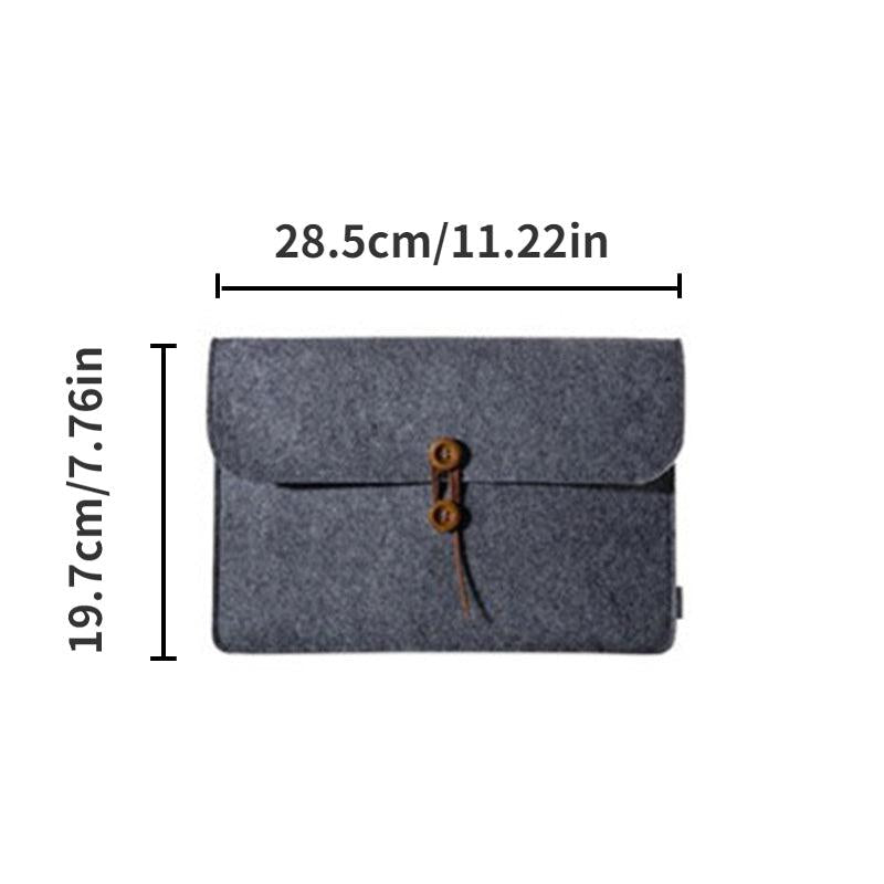 Ultra Thin Felt Laptop Bag With Pockets Business Briefcase