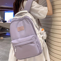 Casual Backpack With Duck Pendant Large Capacity Students Backpack