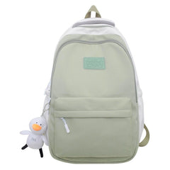 Casual Backpack With Duck Pendant Large Capacity Students Backpack
