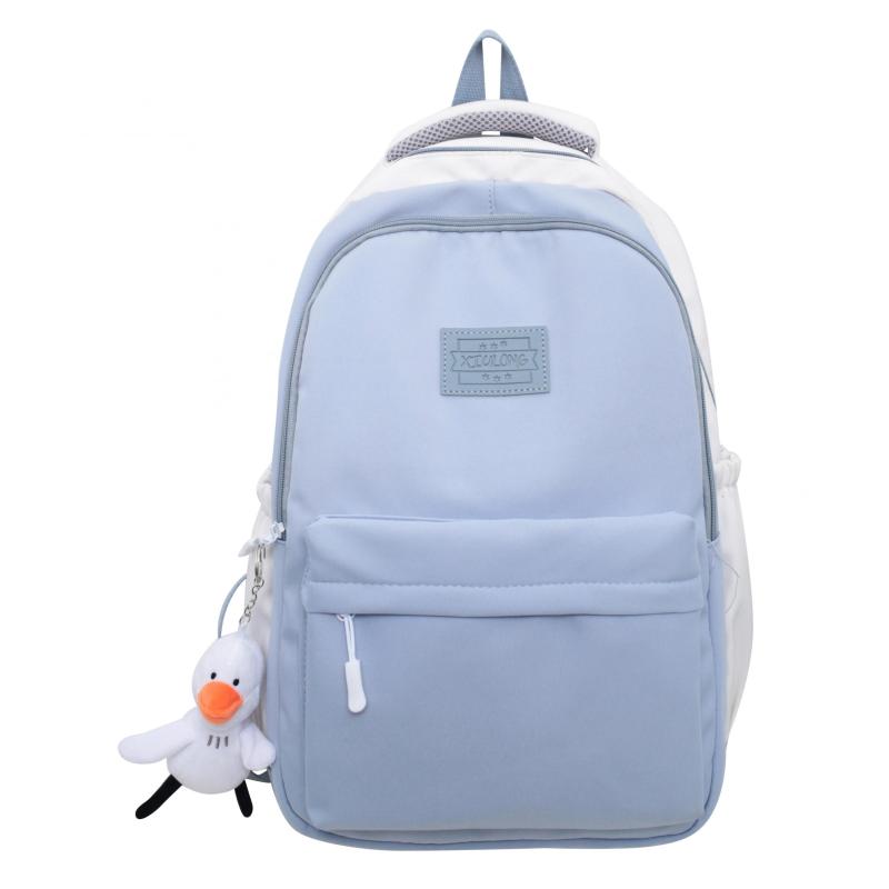 Casual Backpack With Duck Pendant Large Capacity Students Backpack