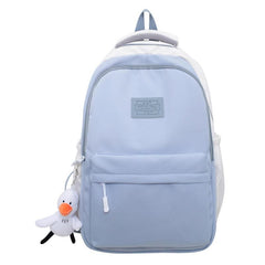 Casual Backpack With Duck Pendant Large Capacity Students Backpack