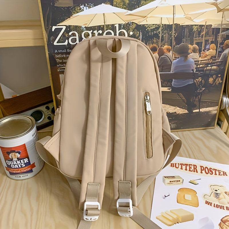 Preppy Style Large Capacity School Backpack