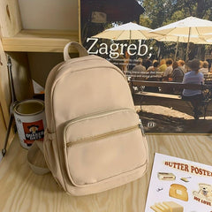 Preppy Style Large Capacity School Backpack