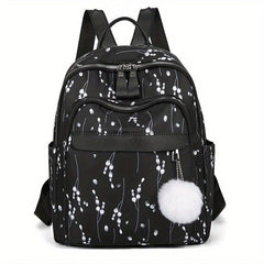 Casual Flower Pattern Backpack Large Capacity Travel Backpack