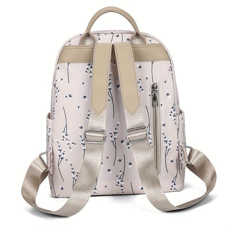 Casual Flower Pattern Backpack Large Capacity Travel Backpack