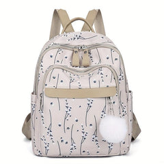 Casual Flower Pattern Backpack Large Capacity Travel Backpack