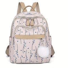 Casual Flower Pattern Backpack Large Capacity Travel Backpack