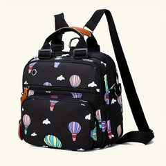 Waterproof Hot Air Balloon Print Travel Backpack