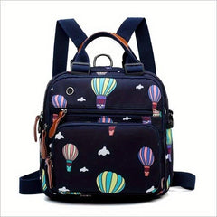 Waterproof Hot Air Balloon Print Travel Backpack