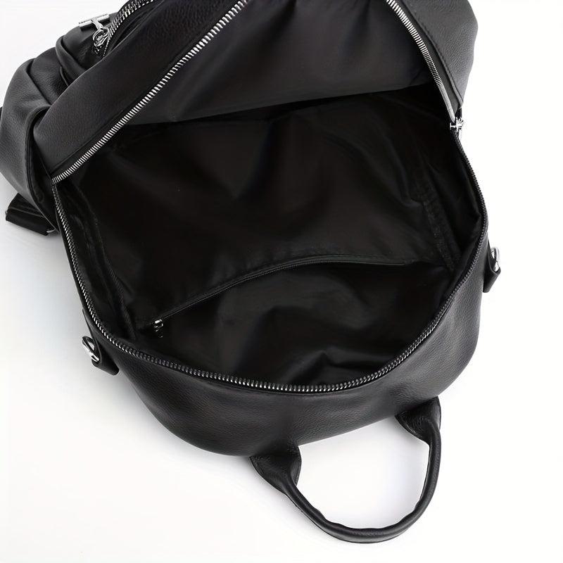 Large Capacity PU Backpack For Men And Women