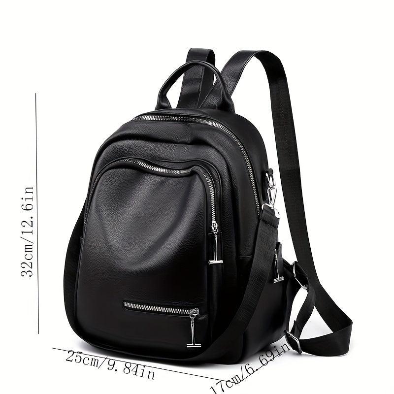 Large Capacity PU Backpack For Men And Women