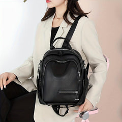 Large Capacity PU Backpack For Men And Women